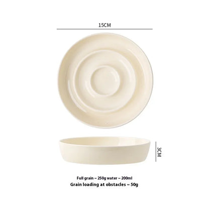 New Ceramic Pet Slow-Food Bowls And Plates Anti-Knock Cat Food Bowls To Protect Cervical Shelf Retractable Dog Basin Pet Supplie