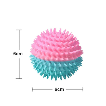 CANBOUN Pet Dog Toys Cat Puppy Sounding Toy Polka Squeaky Tooth Cleaning Ball