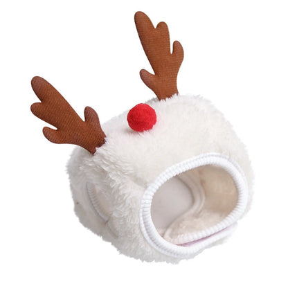 Christmas Pet Hat Cute Antlers Saliva Towel for Dog Cat Dress Up Supplies Lovely Design Autumn Winter Clothes Pet Accessory