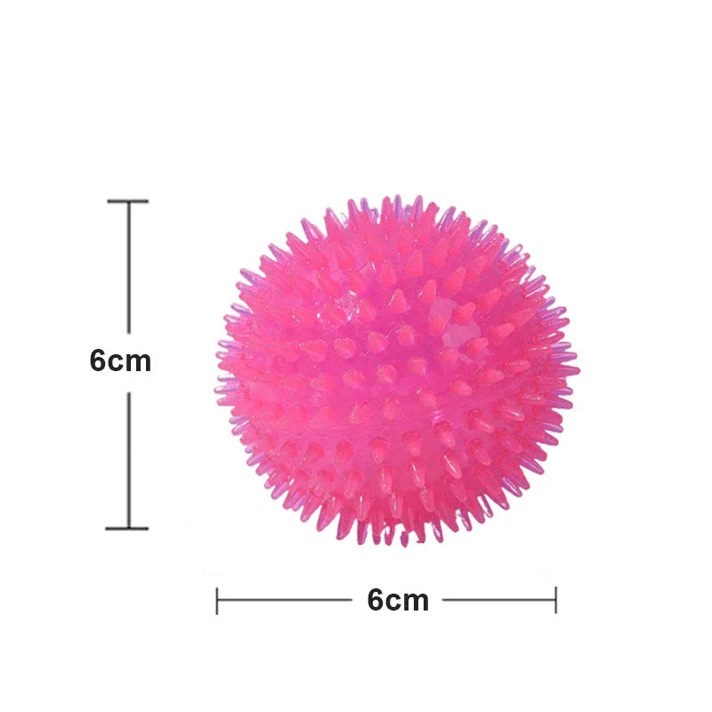 CANBOUN Pet Dog Toys Cat Puppy Sounding Toy Polka Squeaky Tooth Cleaning Ball
