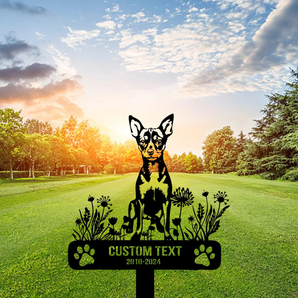 Dog Stake Metal Sign, Personalized Pet Outdoor Stake, Animal Garden Stake