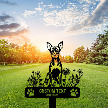 Dog Stake Metal Sign, Personalized Pet Outdoor Stake, Animal Garden Stake