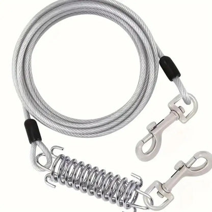 Heavy-Duty Double Dog Leash, Iron Wire Durable Chew-Proof Design, Outdoor Tie-Out Cable For Large Dogs (Anti-Escape)