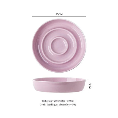 New Ceramic Pet Slow-Food Bowls And Plates Anti-Knock Cat Food Bowls To Protect Cervical Shelf Retractable Dog Basin Pet Supplie