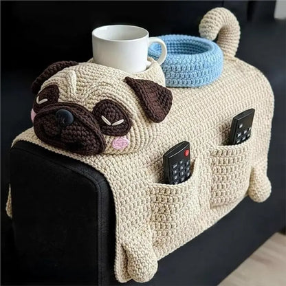 GYTB-Crochet Dog For Remote Caddy, Phone, Treaits