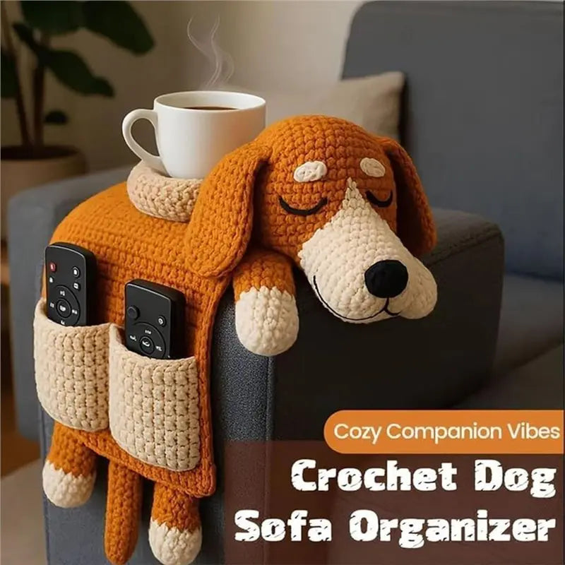 GYTB-Crochet Dog For Remote Caddy, Phone, Treaits
