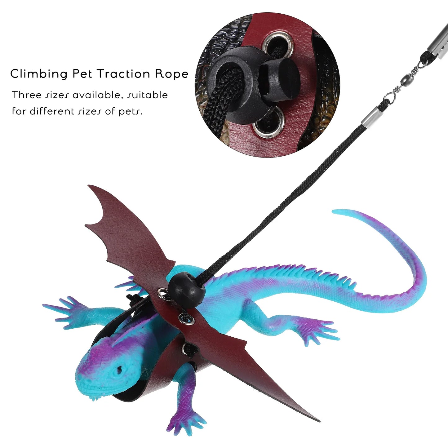 1Set Reptile Christmas Costume Hat Scarf Leash Bearded Dragon Lizard Pet Supplies Comfortable Wearable Pet Christmas Hat