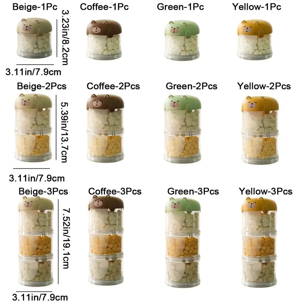 Multifunctional Plastic Multi-Layer Cat Food Box Sealed Cute Dog Snacks Storage