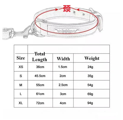 Luxury Personalized Dog Collar Set - Genuine Leather Padded Collar & Leash with Custom Name Engraving, Gift Box for S/M/L Dogs