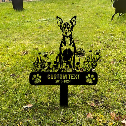 Dog Stake Metal Sign, Personalized Pet Outdoor Stake, Animal Garden Stake