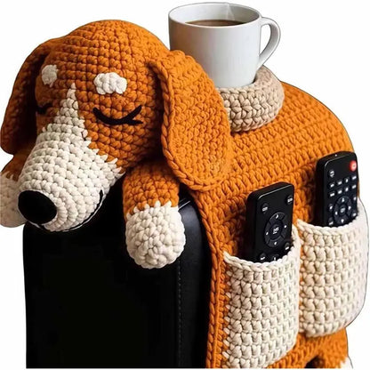 GYTB-Crochet Dog For Remote Caddy, Phone, Treaits