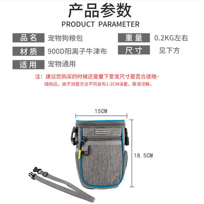 Portable Dog Food Bag Multi-functional Pet Training Snack