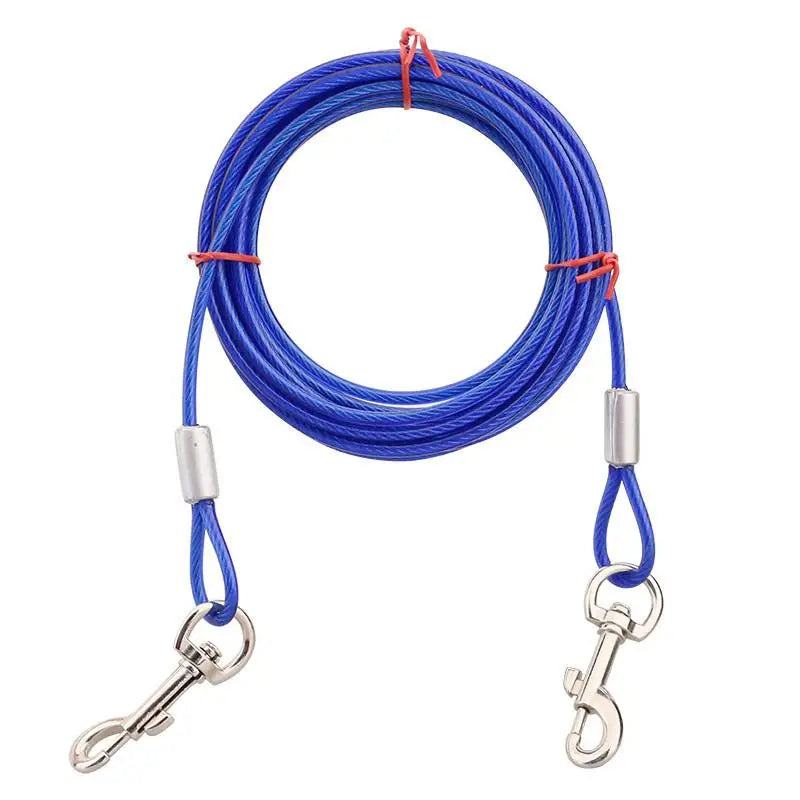 Heavy-Duty Double Dog Leash, Iron Wire Durable Chew-Proof Design, Outdoor Tie-Out Cable For Large Dogs (Anti-Escape)