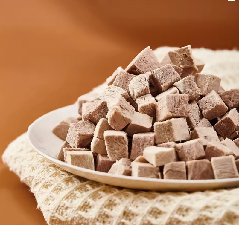 Waita 100% Natural Freeze Dried Duck Cube 50g - Cat Dog Pet Healthy Treats High Protein Low Fat Training Reward