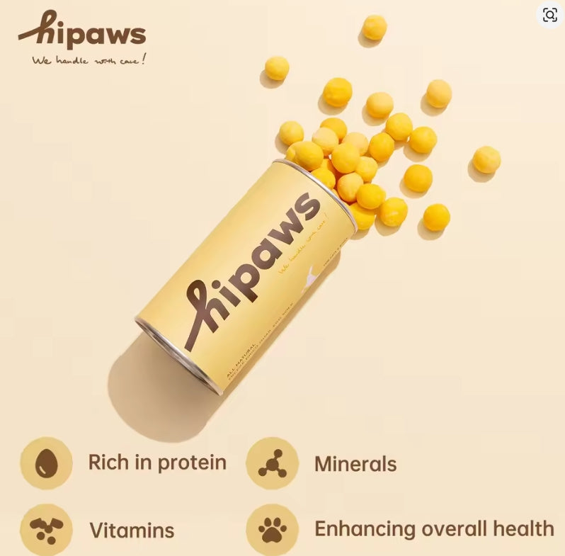 Hipaws All Natural Quail Egg Yolk Freeze-Dried Cat Treats Toppers (100g Tube), Fresh Quail Egg Yolk Dog Treats