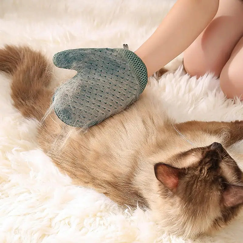 Pet Hair Glove Comb Dog Cat Grooming Cleaning Glove Deshedding Hair Remover Massage Brush Animal Supplies Cat Accessoies-1/3Pcs