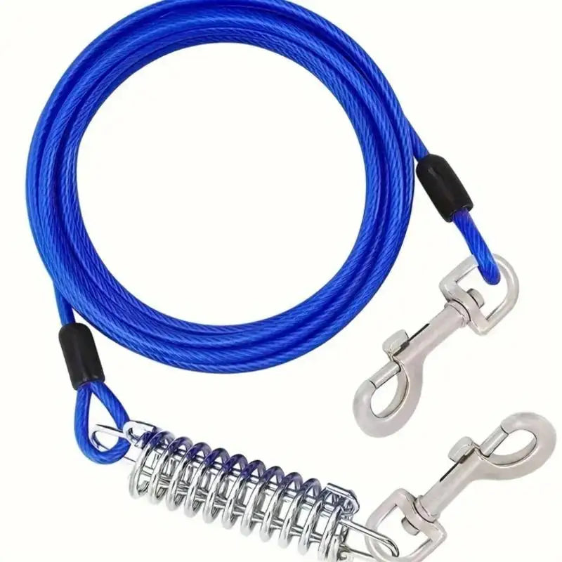 Heavy-Duty Double Dog Leash, Iron Wire Durable Chew-Proof Design, Outdoor Tie-Out Cable For Large Dogs (Anti-Escape)