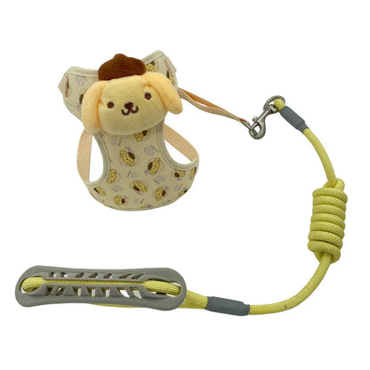 New Sanrio Kuromi Cinnamoroll Anime Pet Traction Rope Vest Explosion-proof  Sturdy and Durable Outdoor Cat and Dog Traction Rope