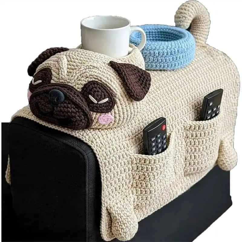 GYTB-Crochet Dog For Remote Caddy, Phone, Treaits