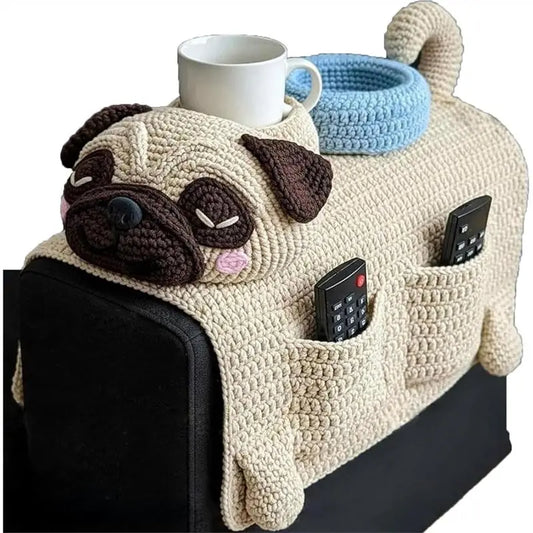 GYTB-Crochet Dog For Remote Caddy, Phone, Treaits