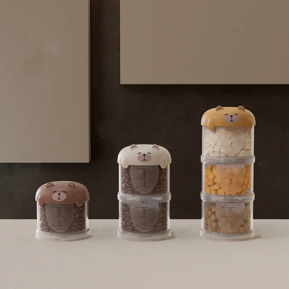 Multifunctional Plastic Multi-Layer Cat Food Box Sealed Cute Dog Snacks Storage